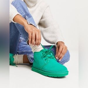 Sold✅New! Women's UGG Emerald Green Neumel Chukka Suede Leather Boots Size 7
